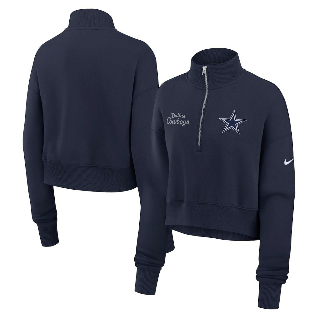 Nike Dallas Cowboys Women's Primetime Phoenix Half-Zip Sweatshirt Navy