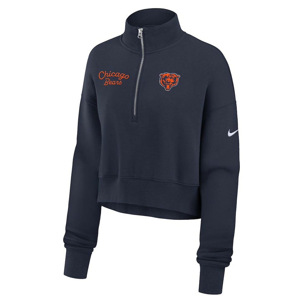 Nike Chicago Bears Women's Primetime Phoenix Half-Zip Sweatshirt Navy