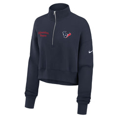 Nike Houston Texans Women's Primetime Phoenix Half-Zip Sweatshirt Navy