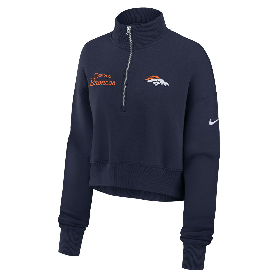 Nike Denver Broncos Women's Primetime Phoenix Half-Zip Sweatshirt Navy