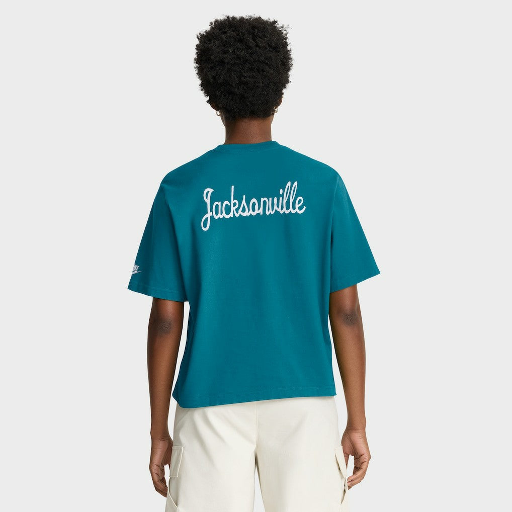Nike Jacksonville Jaguars Women's Rewind Pocket Boxy T-Shirt Teal