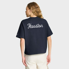 Nike Houston Texans Women's Rewind Pocket Boxy T-Shirt Navy