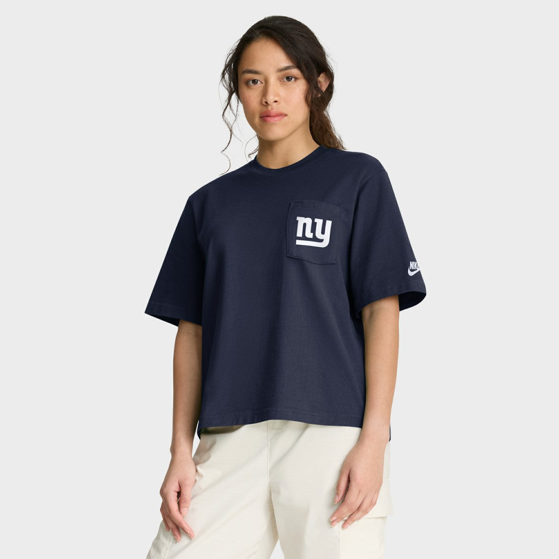Nike New York Giants Women's Rewind Pocket Boxy T-Shirt Royal