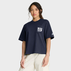 Nike New York Giants Women's Rewind Pocket Boxy T-Shirt Royal