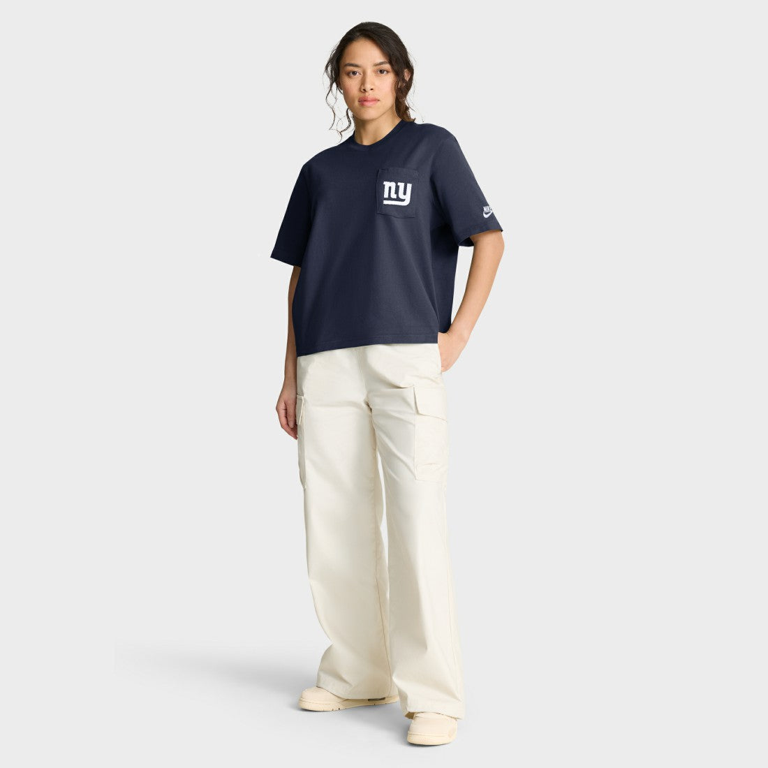 Nike New York Giants Women's Rewind Pocket Boxy T-Shirt Royal