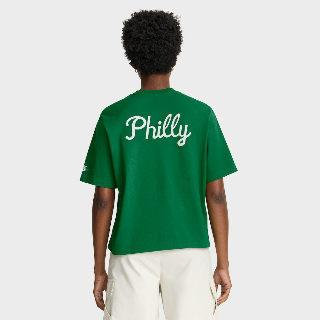 Nike Philadelphia Eagles Women's Rewind Pocket Boxy T-Shirt Kelly Green