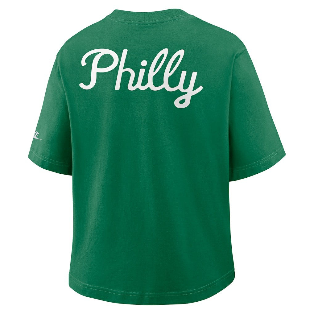 Nike Philadelphia Eagles Women's Rewind Pocket Boxy T-Shirt Kelly Green