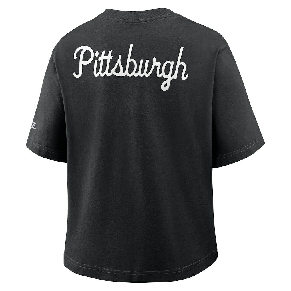 Nike Pittsburgh Steelers Women's Rewind Pocket Boxy T-Shirt Black