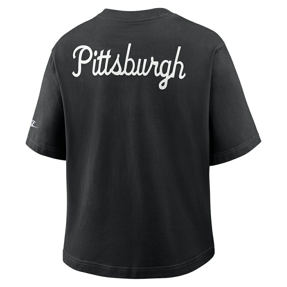 Nike Pittsburgh Steelers Women's Rewind Pocket Boxy T-Shirt Black