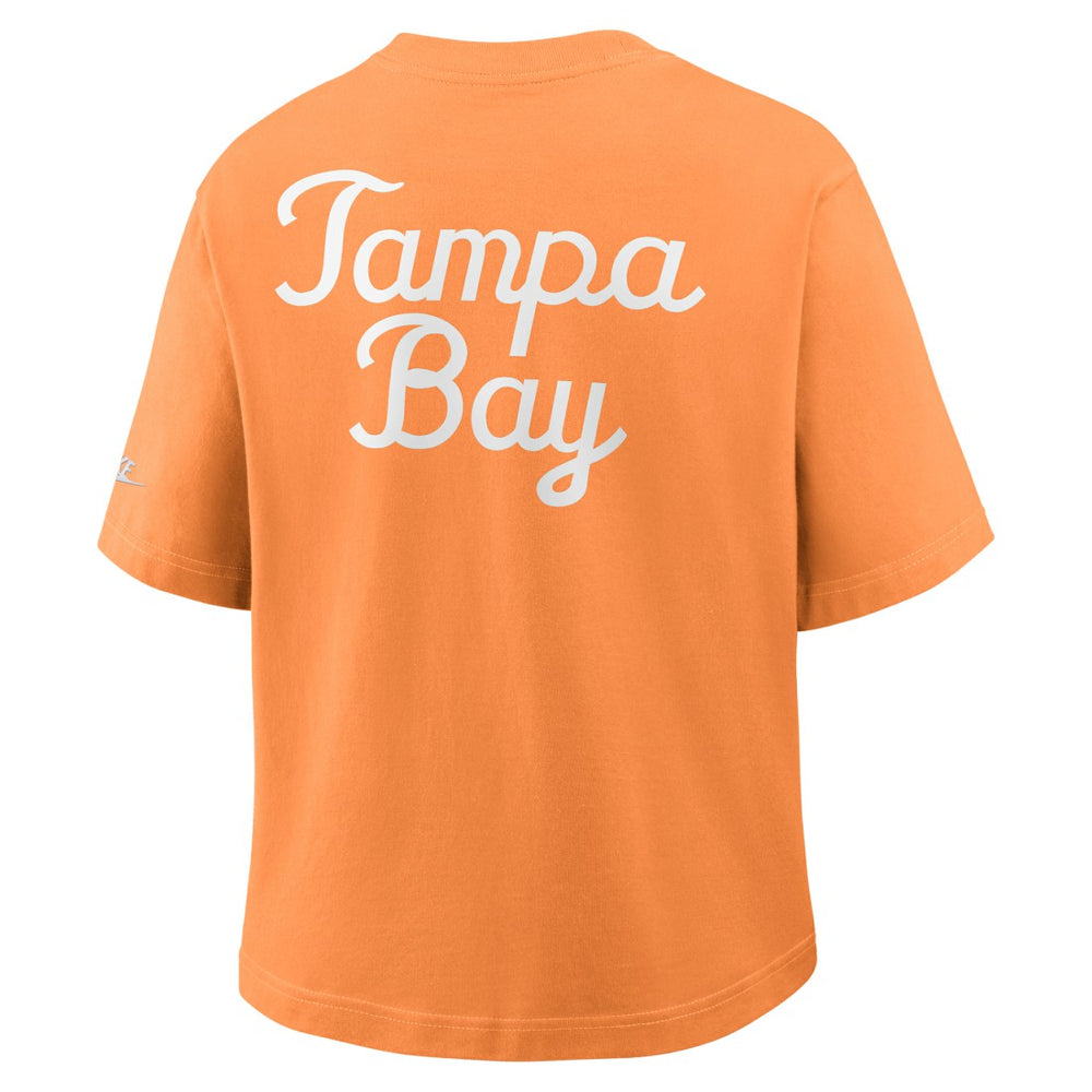 Nike Tampa Bay Buccaneers Women's Rewind Pocket Boxy T-Shirt Orange