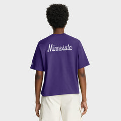 Nike Minnesota Vikings Women's Rewind Pocket Boxy T-Shirt Purple