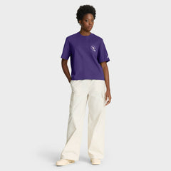 Nike Minnesota Vikings Women's Rewind Pocket Boxy T-Shirt Purple