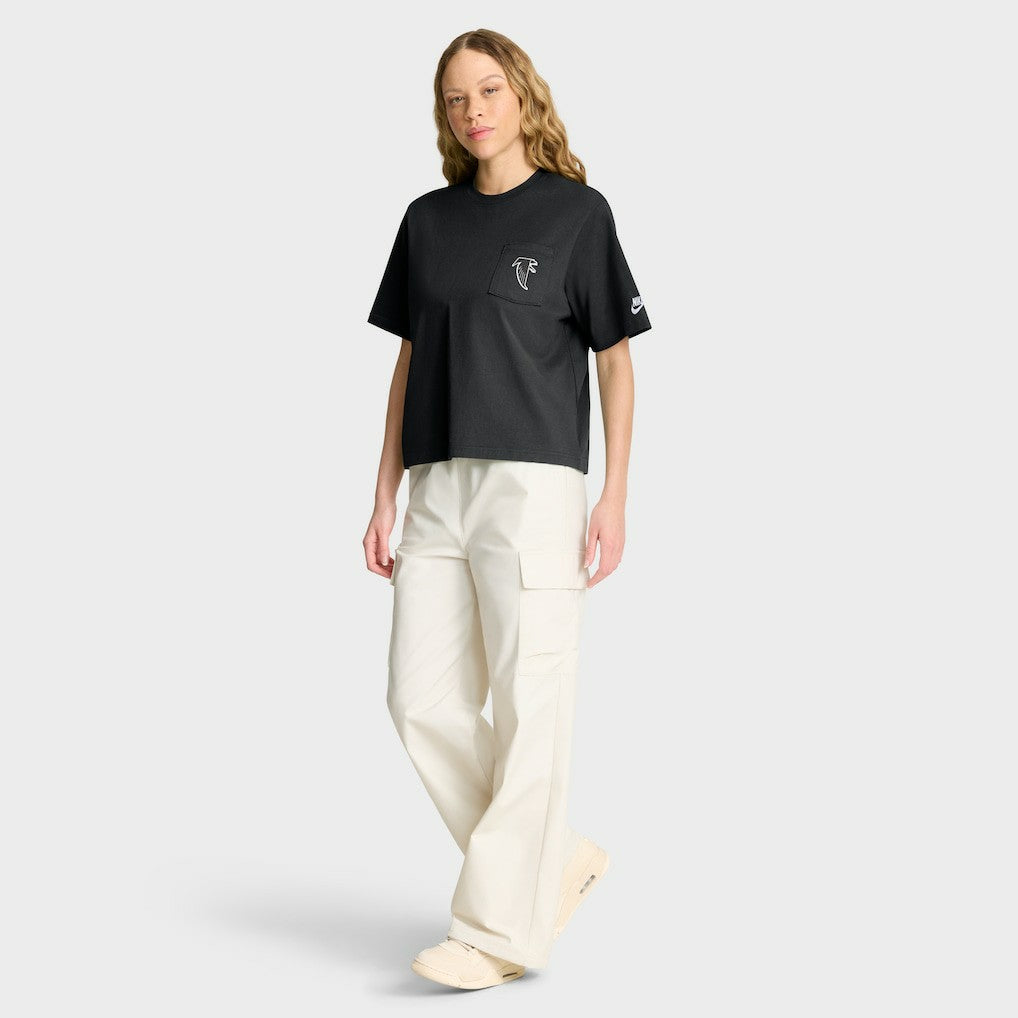 Nike Atlanta Falcons Women's Rewind Pocket Boxy T-Shirt Black
