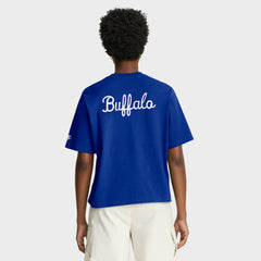 Nike Buffalo Bills Women's Rewind Pocket Boxy T-Shirt Royal