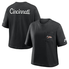 Nike Cincinnati Bengals Women's Rewind Pocket Boxy T-Shirt Black