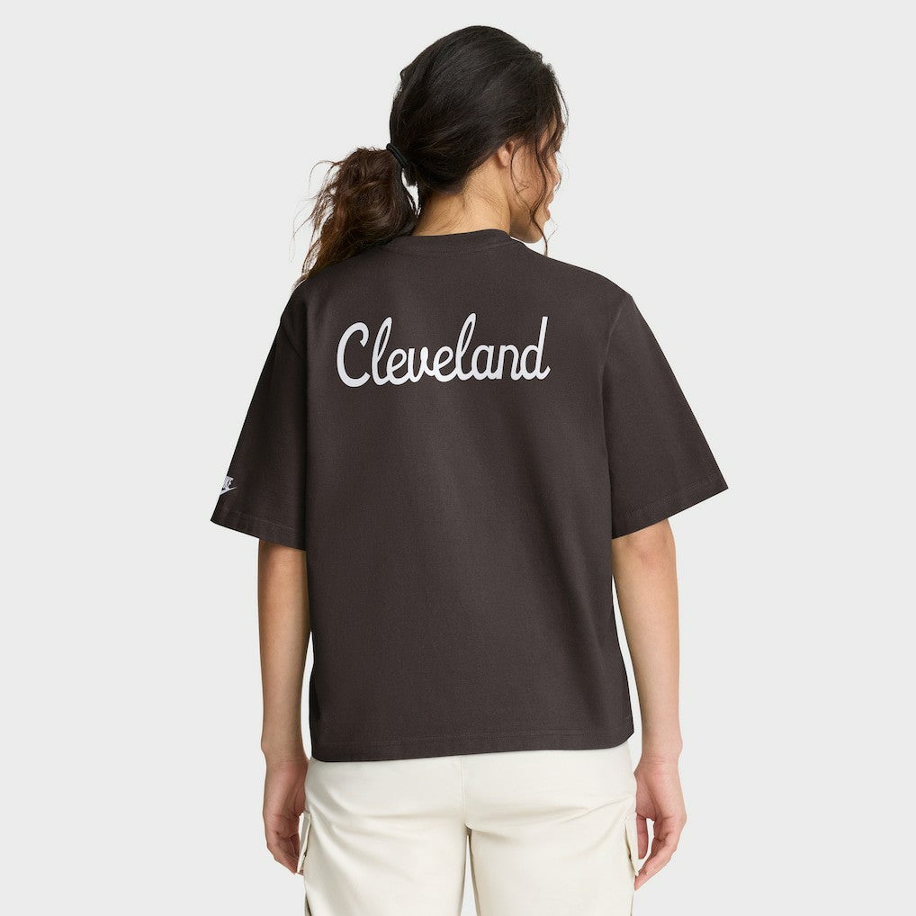 Nike Cleveland Browns Women's Rewind Pocket Boxy T-Shirt Brown