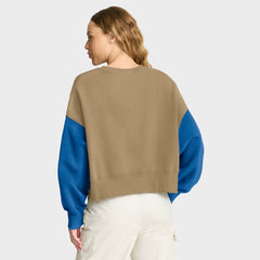 Nike Detroit Lions Women's Oversized Rewind Pullover Sweatshirt Tan