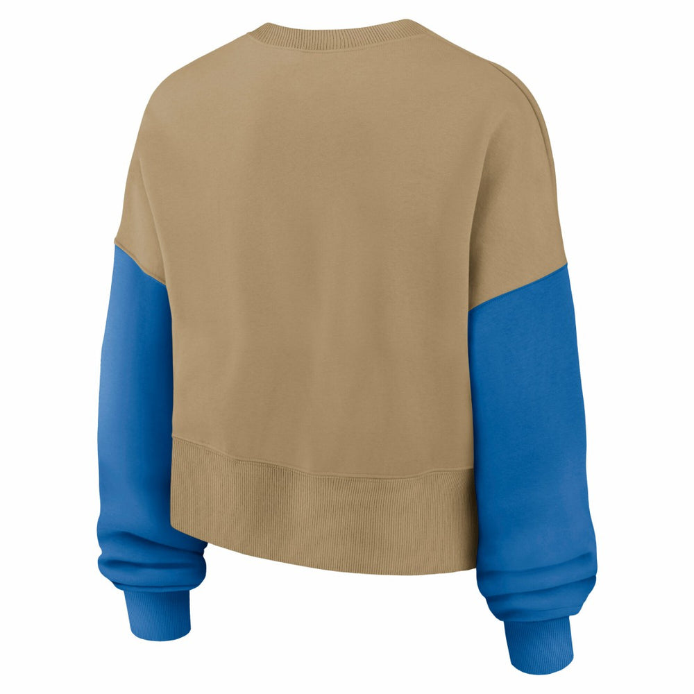 Nike Detroit Lions Women's Oversized Rewind Pullover Sweatshirt Tan