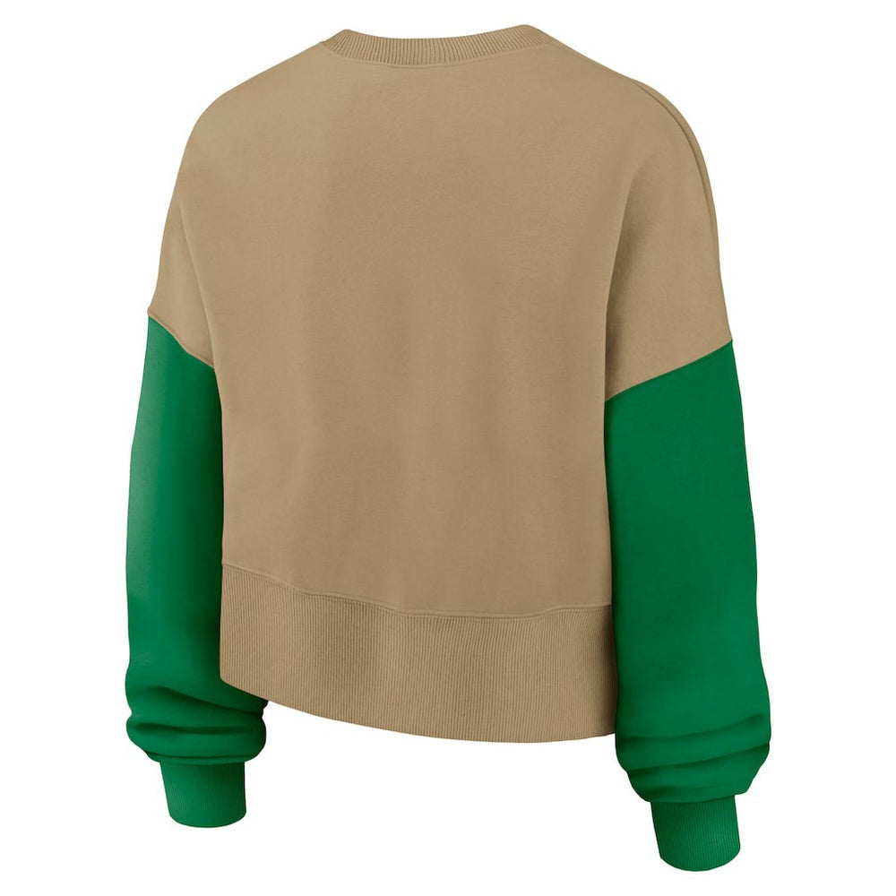Nike Philadelphia Eagles Women's Oversized Rewind Pullover Sweatshirt Tan