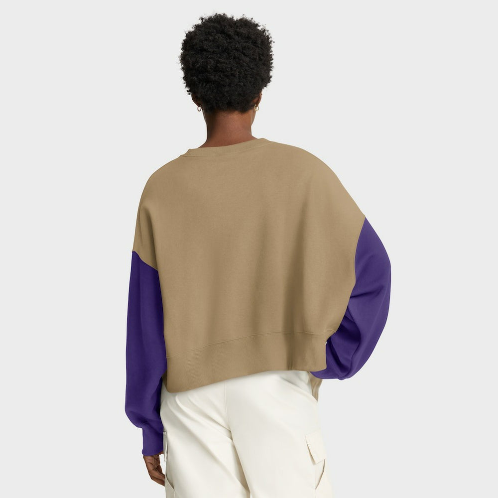 Nike Minnesota Vikings Women's Oversized Rewind Pullover Sweatshirt Tan
