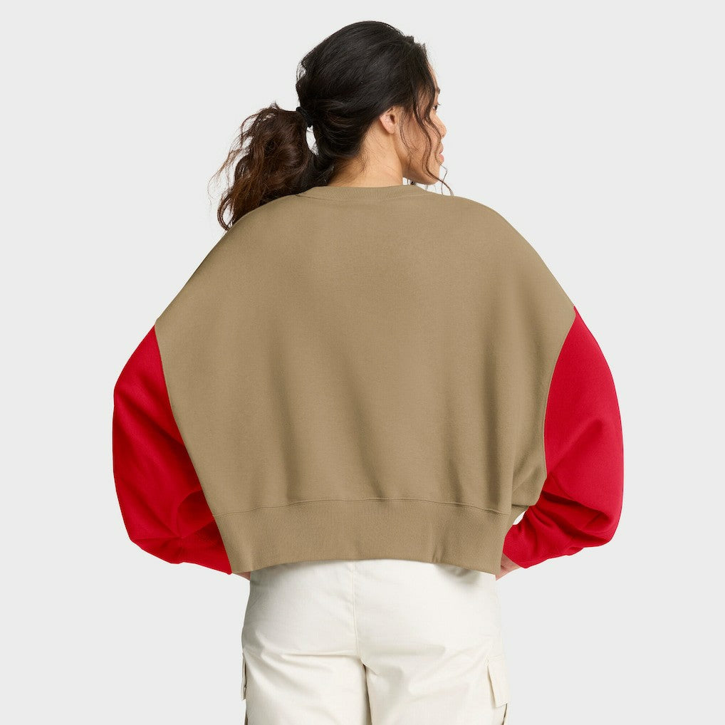 Nike Kansas City Chiefs Women's Oversized Rewind Pullover Sweatshirt Tan