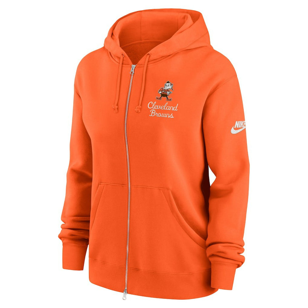 Nike Cleveland Browns Women's Phoenix Rewind Full-Zip Hoodie Orange