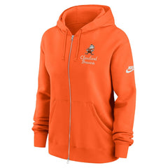 Nike Cleveland Browns Women's Phoenix Rewind Full-Zip Hoodie Orange