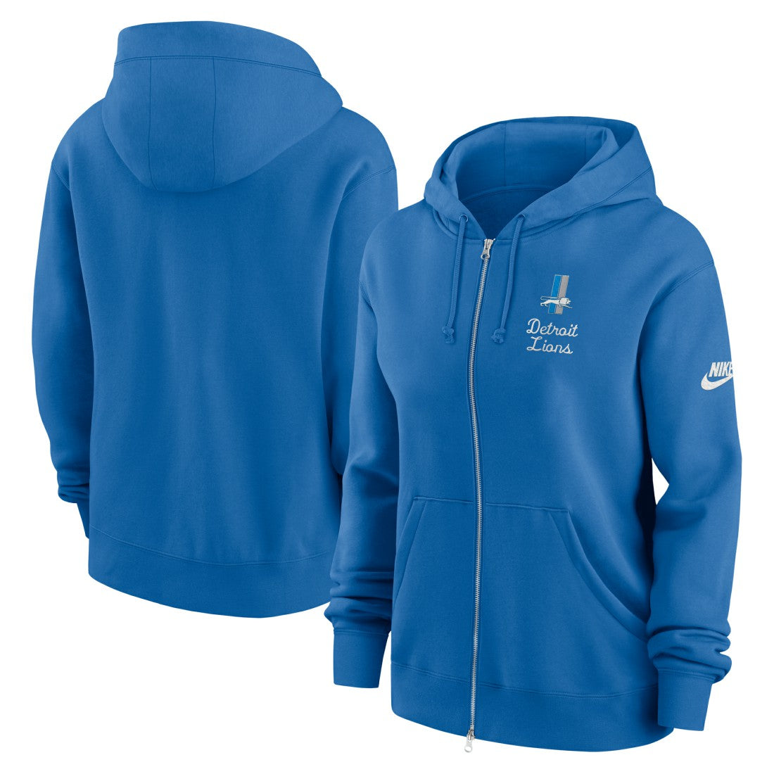 Nike Detroit Lions Women's Phoenix Rewind Full-Zip Hoodie Blue