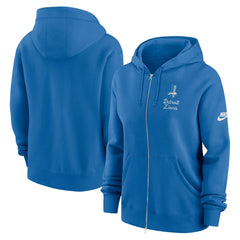 Nike Detroit Lions Women's Phoenix Rewind Full-Zip Hoodie Blue