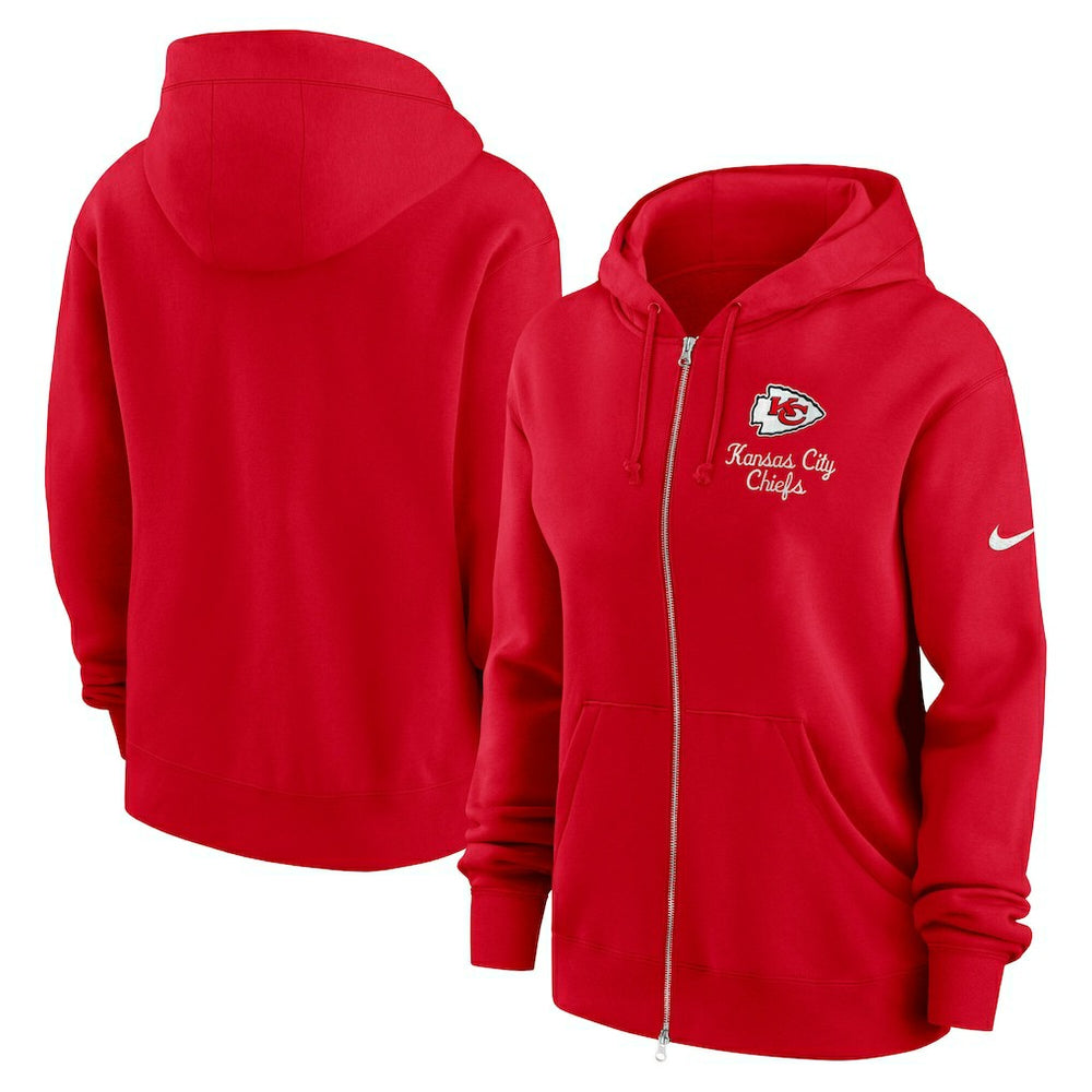 Nike Kansas City Chiefs Women's Phoenix Rewind Full-Zip Hoodie Red