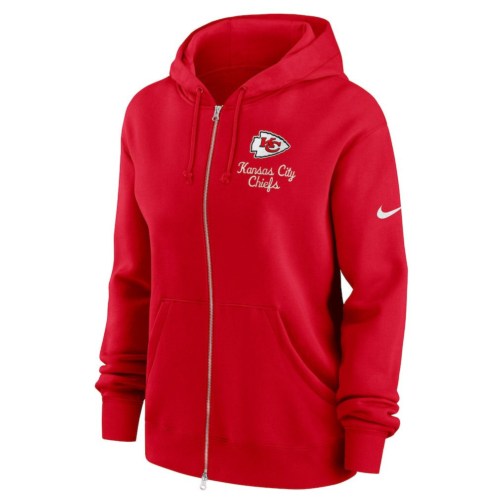 Nike Kansas City Chiefs Women's Phoenix Rewind Full-Zip Hoodie Red