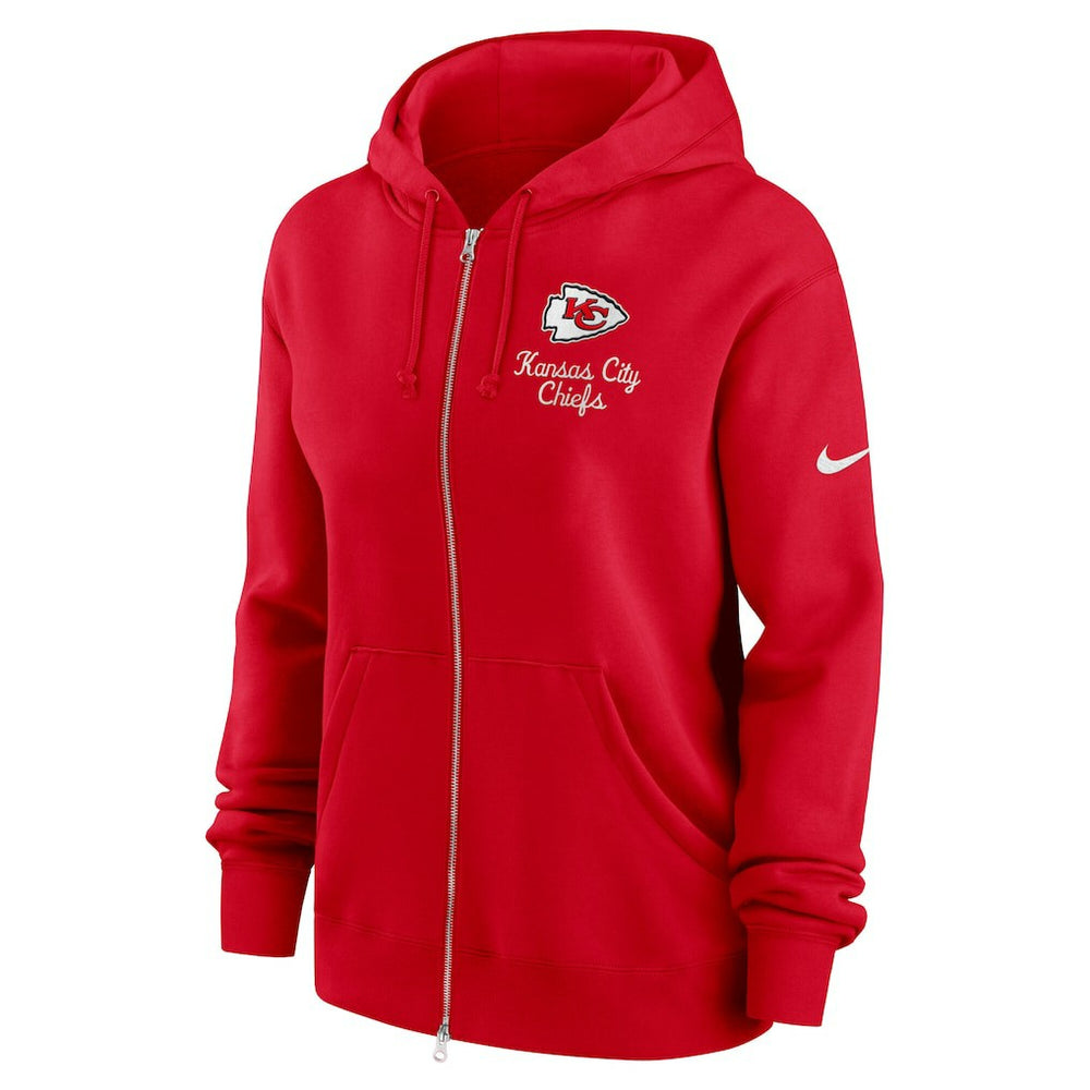 Nike Kansas City Chiefs Women's Phoenix Rewind Full-Zip Hoodie Red