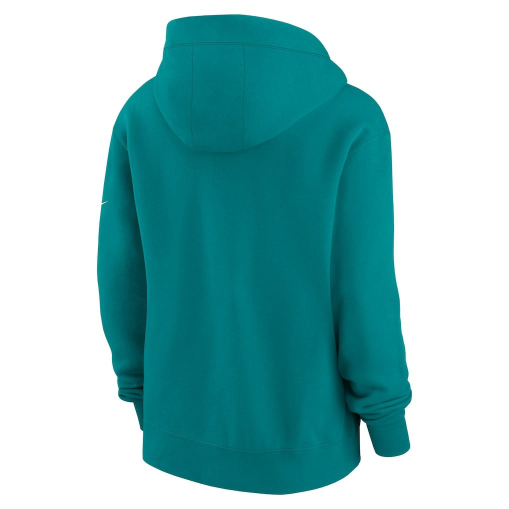 Nike Miami Dolphins Women's Phoenix Rewind Full-Zip Hoodie Aqua