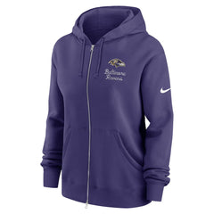 Nike Baltimore Ravens Women's Phoenix Rewind Full-Zip Hoodie Purple