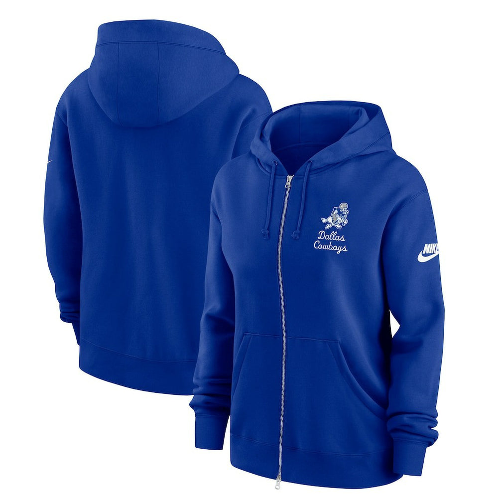 Nike Dallas Cowboys Women's Phoenix Rewind Full-Zip Hoodie Navy