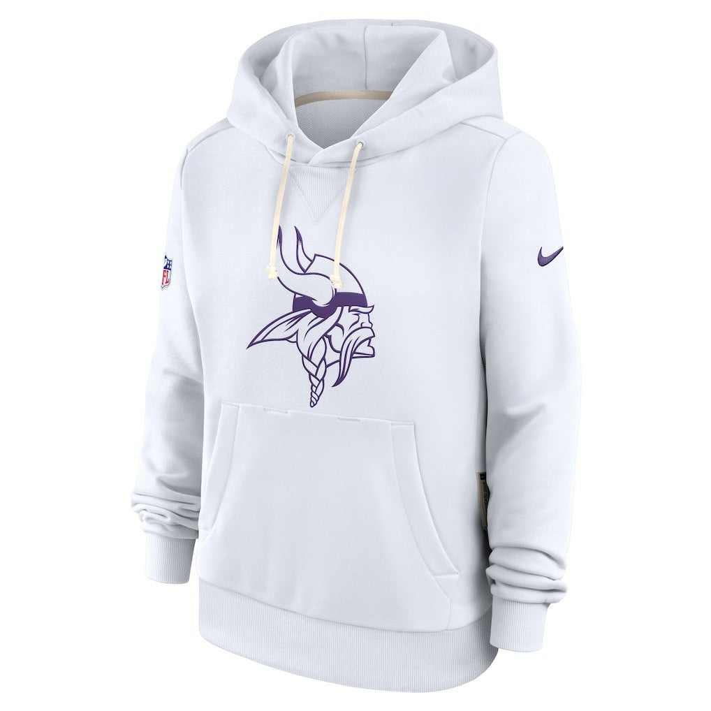 Nike Minnesota Vikings Women's Alternate Logo Sideline Standard Issue Dri-FIT Hoodie White
