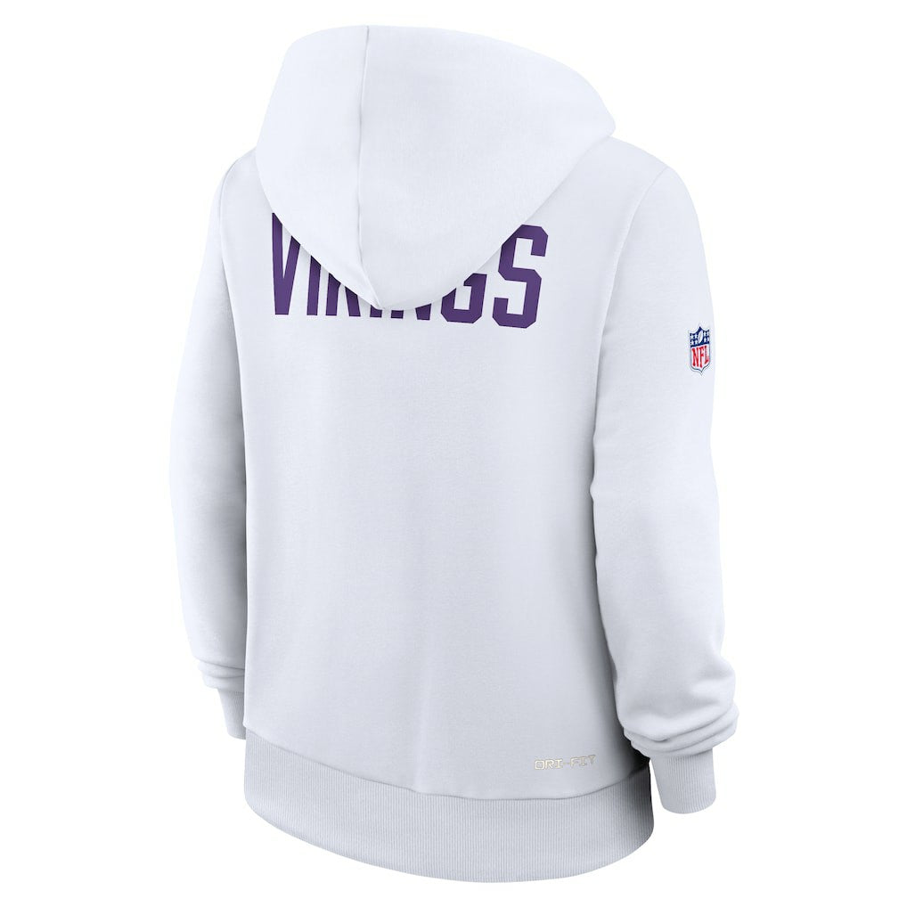 Nike Minnesota Vikings Women's Alternate Logo Sideline Standard Issue Dri-FIT Hoodie White