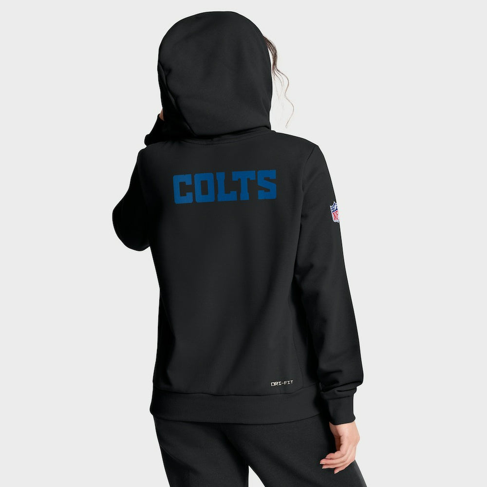 Nike Indianapolis Colts Women's Alternate Logo Sideline Standard Issue Dri-FIT Hoodie Black