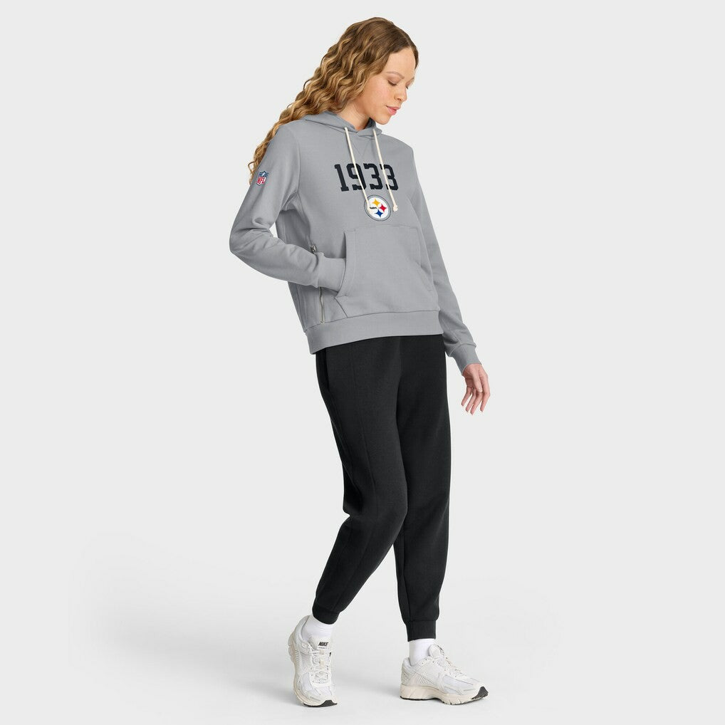 Nike Pittsburgh Steelers Women's 1933 Sideline Standard Issue Dri-FIT Hoodie Gray