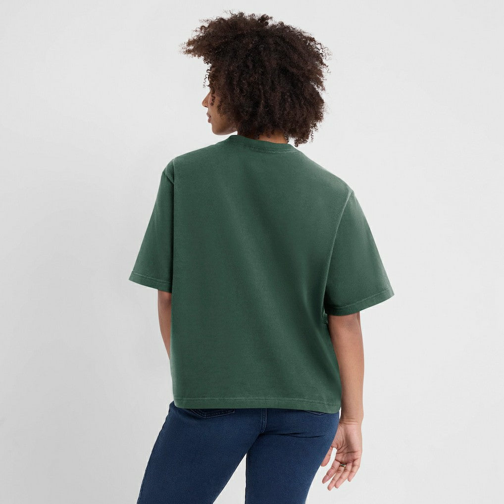 Nike Green Bay Packers Women's Essential Script Relaxed Boxy T-Shirt Green