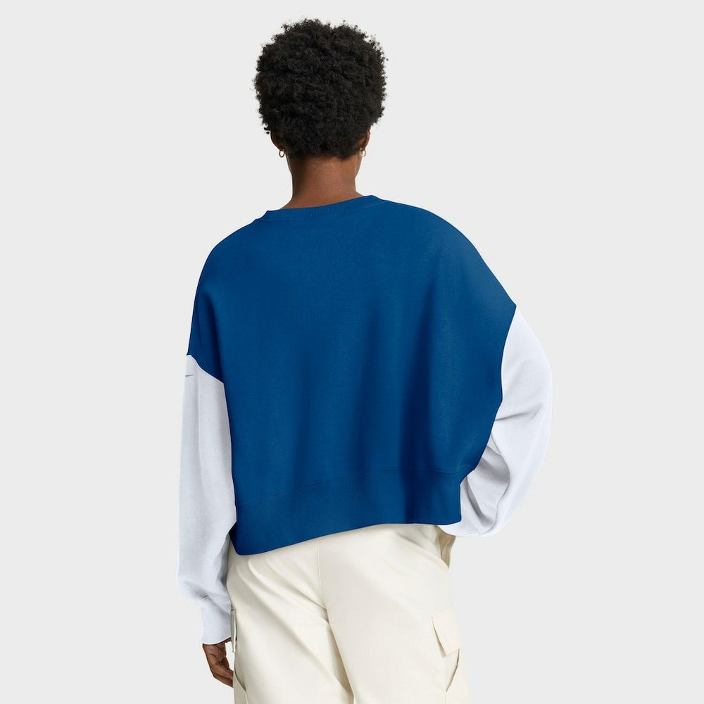 Nike Indianapolis Colts Women's Oversized Color-Block Pullover Sweatshirt Royal