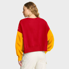 Nike Kansas City Chiefs Women's Oversized Color-Block Pullover Sweatshirt Red