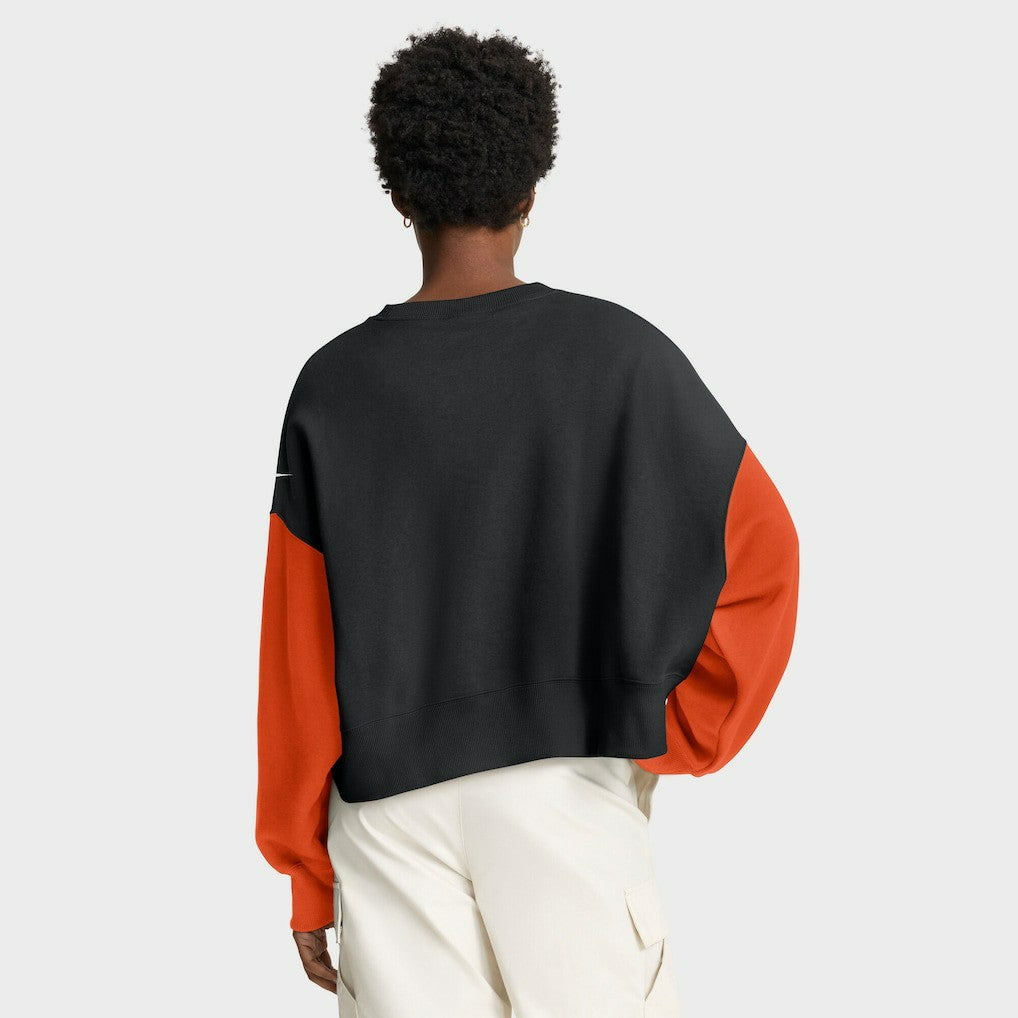 Nike Cincinnati Bengals Women's Oversized Color-Block Pullover Sweatshirt Black