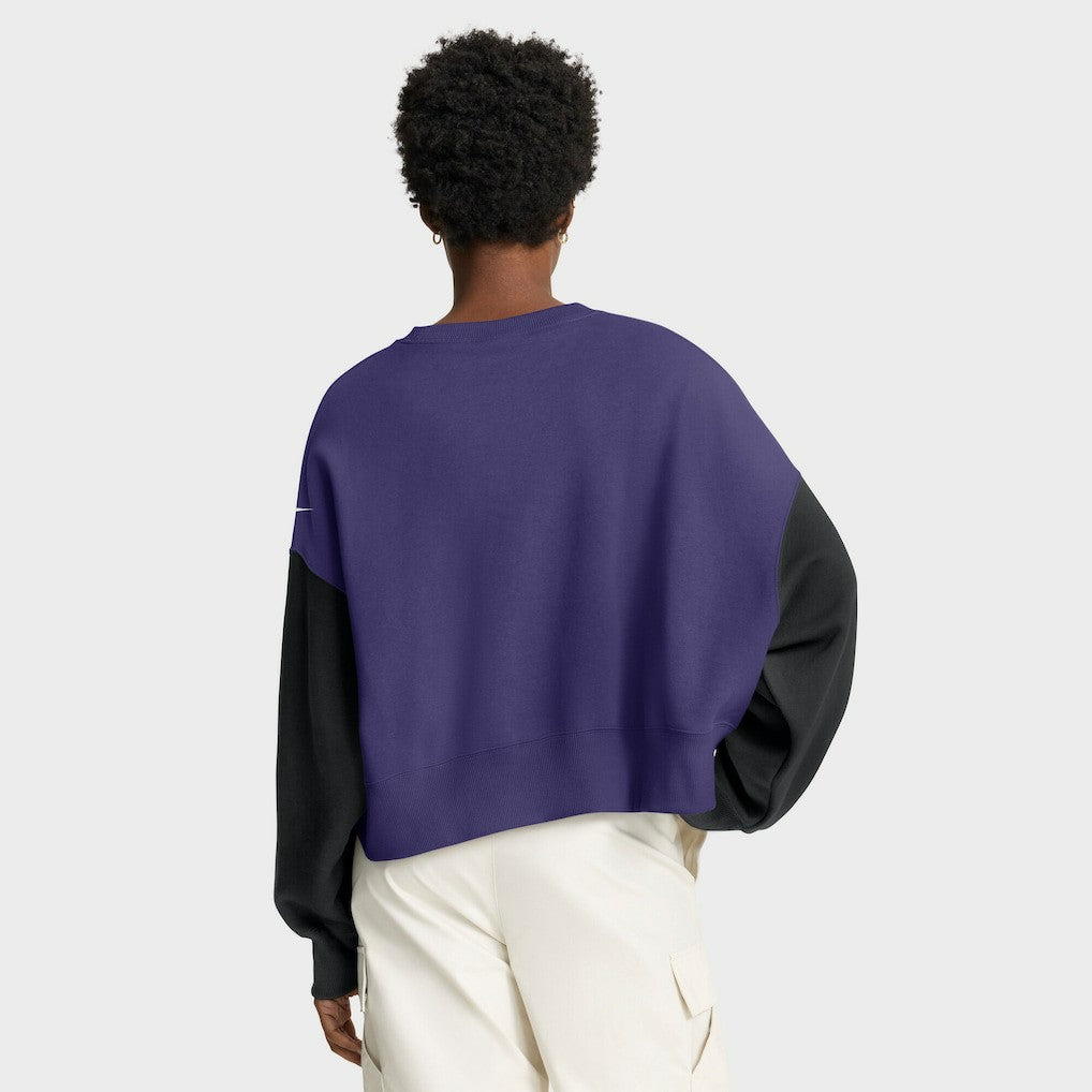 Nike Baltimore Ravens Women's Oversized Color-Block Pullover Sweatshirt Purple