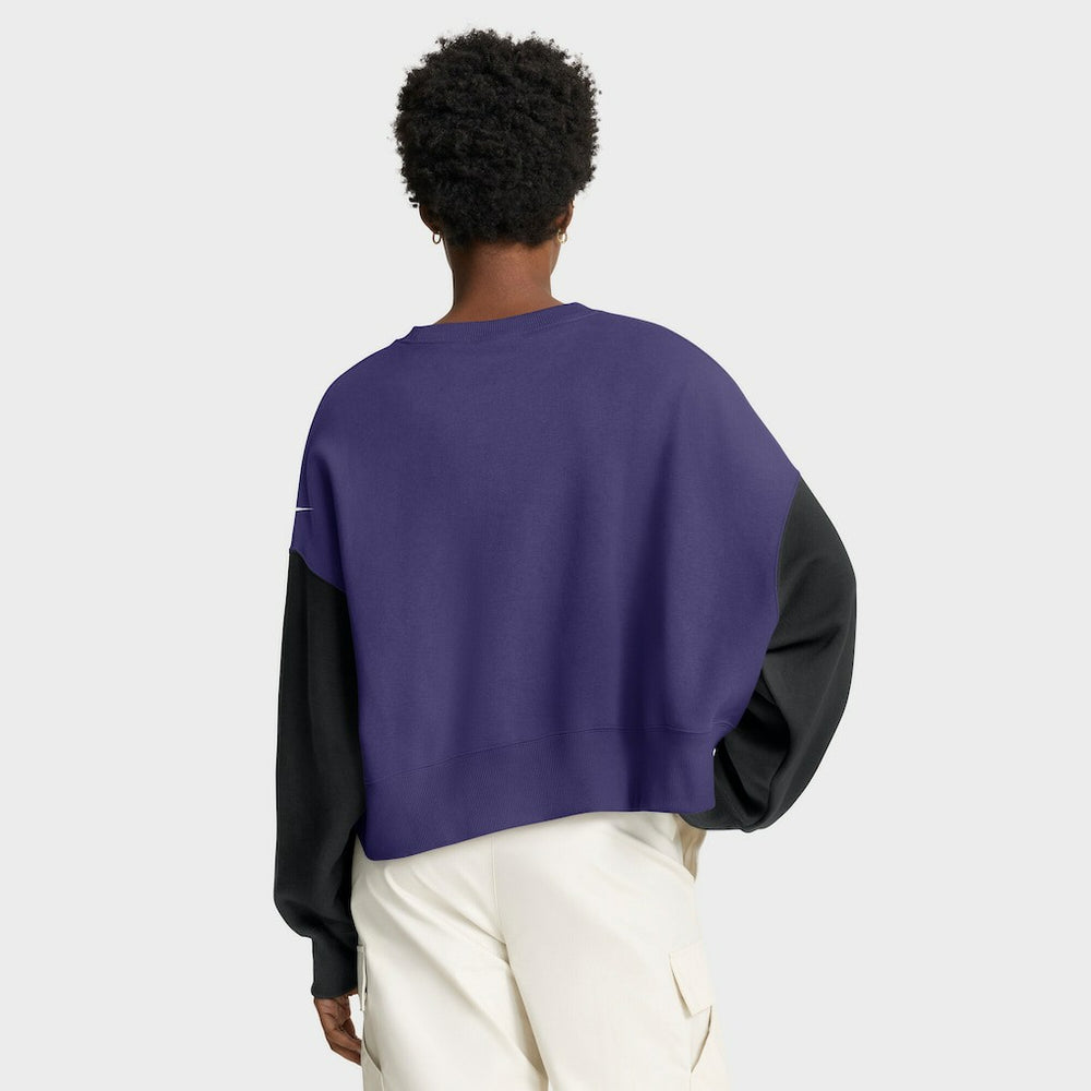 Nike Baltimore Ravens Women's Oversized Color-Block Pullover Sweatshirt Purple
