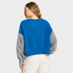 Nike Detroit Lions Women's Oversized Color-Block Pullover Sweatshirt Blue