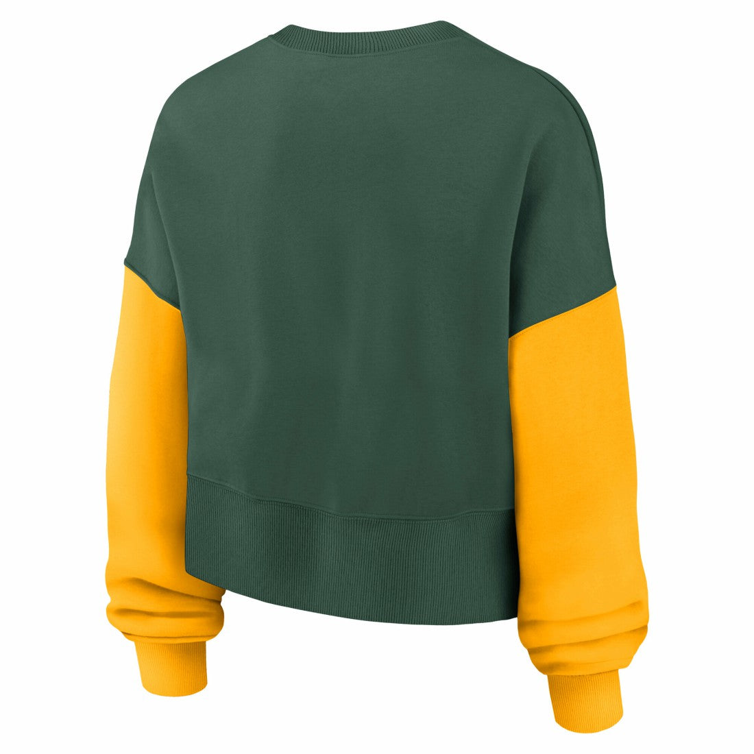 Nike Green Bay Packers Women's Oversized Color-Block Pullover Sweatshirt Green