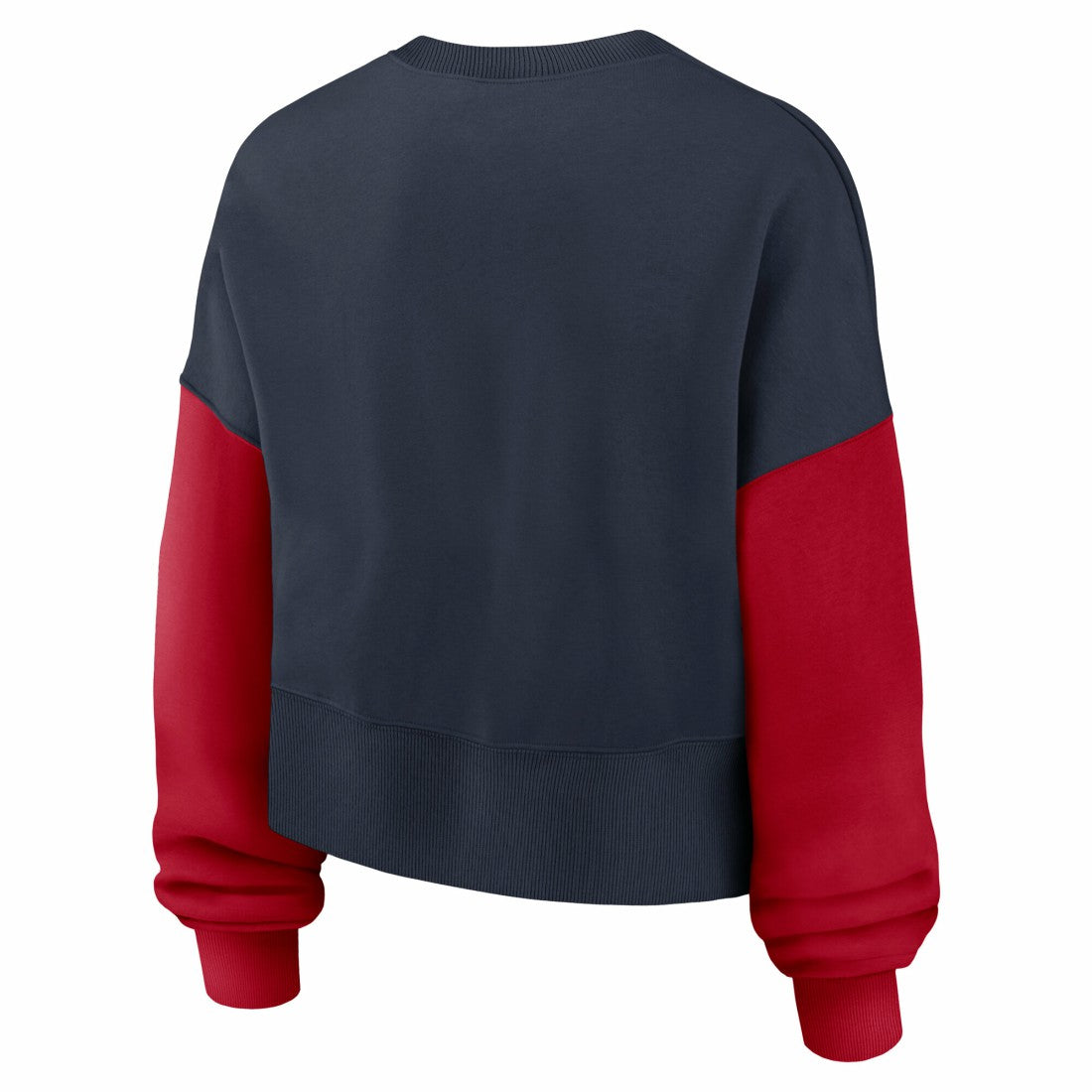 Nike Houston Texans Women's Oversized Color-Block Pullover Sweatshirt Navy