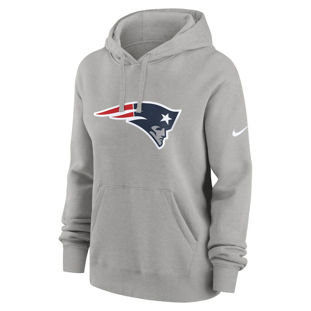 Nike New England Patriots Women's Club Fleece Hoodie Heather Gray