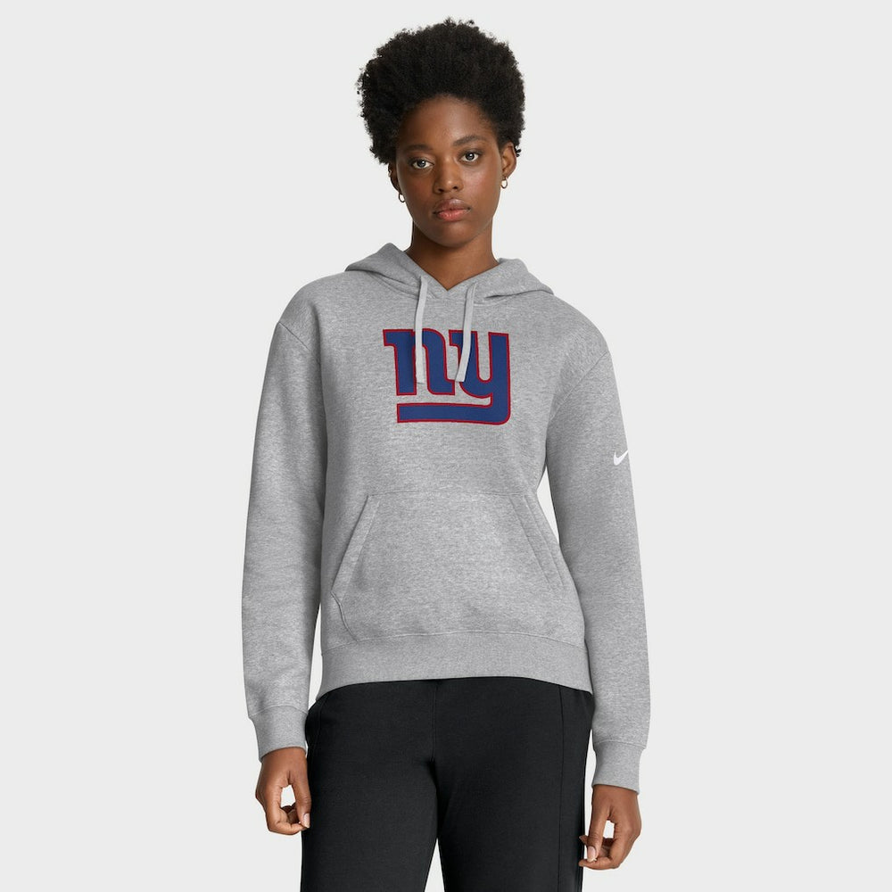Nike New York Giants Women's Club Fleece Hoodie Heather Gray
